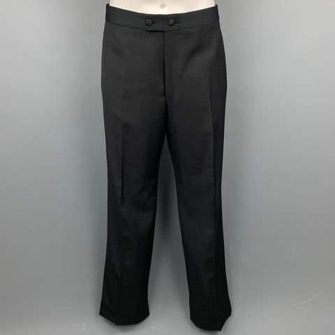 PAL ZILERI Cerimonia Size 40 Black Virgin Wool Shawl Collar Tuxedo