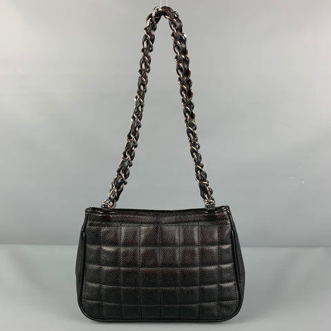 CHANEL Black Leather Shoulder Handbag
