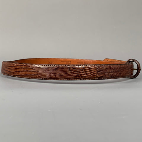 POLO by RALPH LAUREN Size 36 Brown Lizard Leather Belt