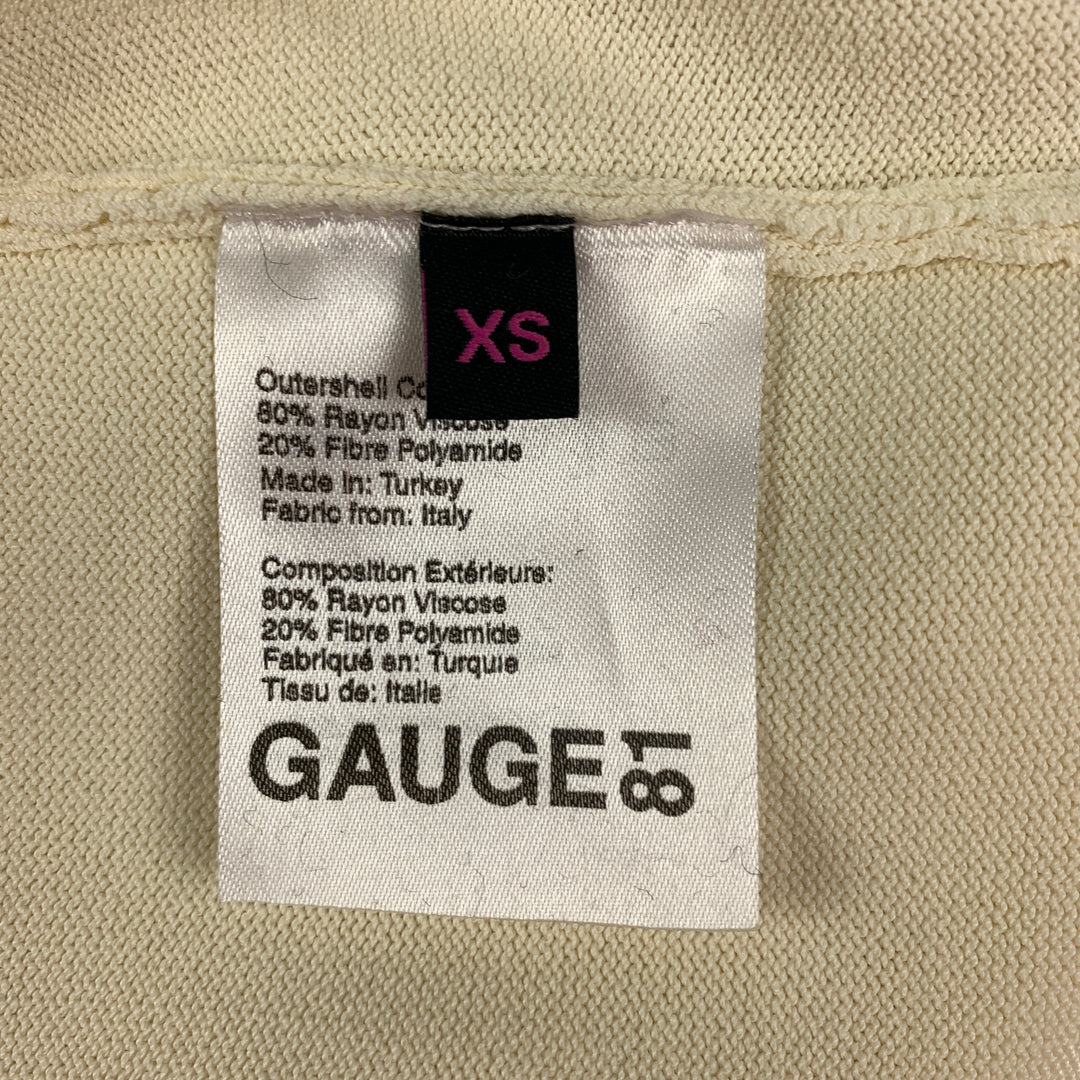 GAUGE 81 Size XS Cream Viscose Polyamide Dropped Waist Nojas Dress