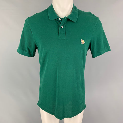 PS by PAUL SMITH Size M Green Embroidery Cotton Short Sleeve Polo