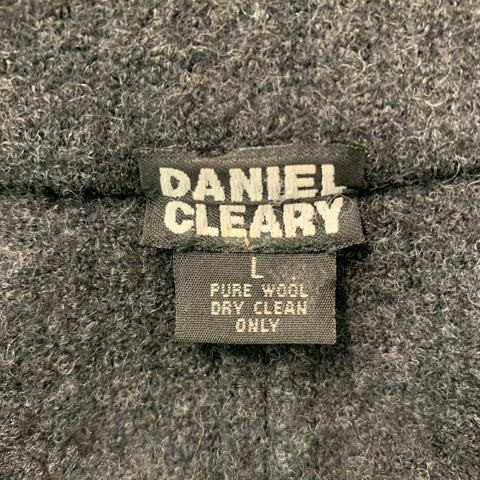 DANIEL CLEARY Size L Charcoal Heather Wool Jacket