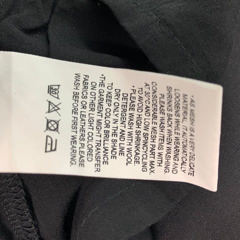 PAL OFFNER Size S Black Viscose Cashmere Elastic Waistband Shorts