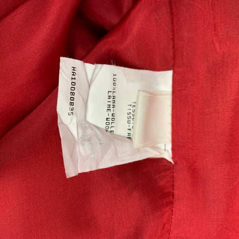 MOSCHINO Cheap & Chic Size 6 Red & Cream Plaid Acetate Blend Vest