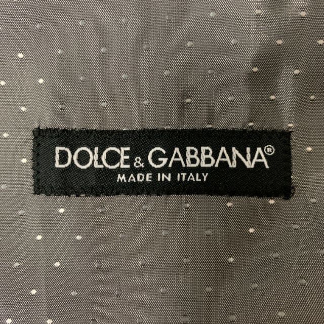 DOLCE &amp; GABBANA Talla 40 Chaleco con botones de seda y lana lisa gris