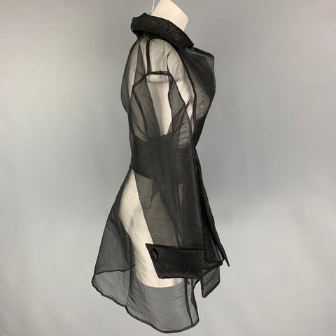 STERLING Talla Única Chaqueta frontal abierta de poliéster y nailon negro