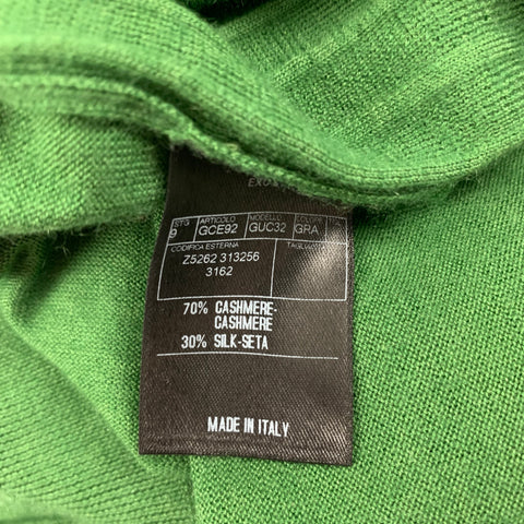 GUCCI Size M Green Cashmere Silk Polo