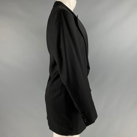 ERMENEGILDO ZEGNA Taille 40 Manteau de sport à revers en laine noire