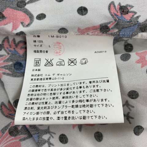 COMME des GARCONS BLACK Size L Multi-Color Polka Dot Cotton Short Sleeve Shirt