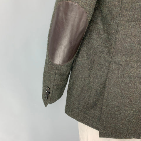 ERMENEGILDO ZEGNA Size 48 Hunter Green Heather Alpaca Blend Sport Coat