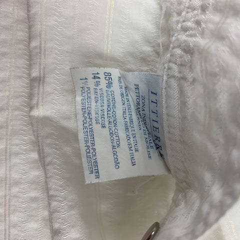 Vintage VERSACE JEANS COUTURE Size M White Stripe Cotton Blend Long Sleeve Shirt