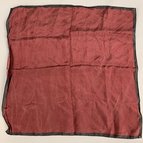 JOHN VARVATOS Burgundy Grey Silk Pocket Square