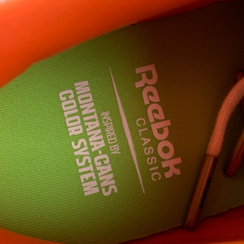 REEBOK Size 10.5 White Magenta Color Block Leather Lace Up Sneakers