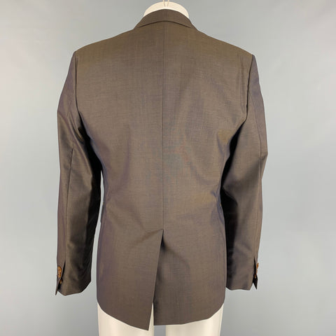 VIVIENNE WESTWOOD MAN Size 42 Brown Iridescent Wool Peak Lapel Sport Coat