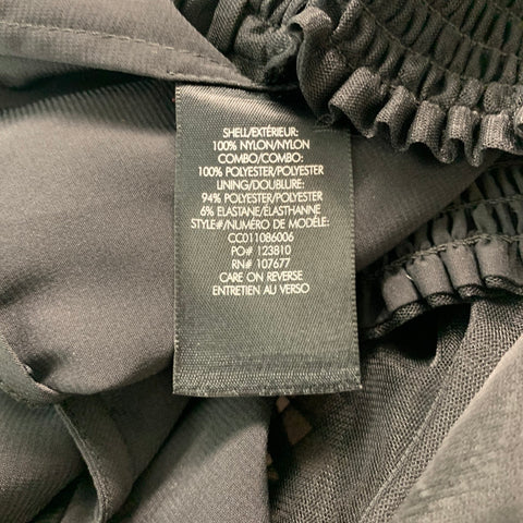 ALICE + OLIVIA Size S Black Nylon See Through High Collar Blouse