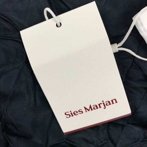 SIES MARJAN Size XL Navy Wrinkled Viscose Button Up Long Sleeve Shirt