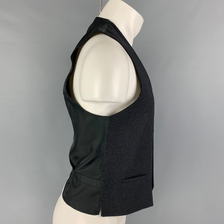 THE KOOPLES Size 38 Charcoal Wool Buttoned Vest