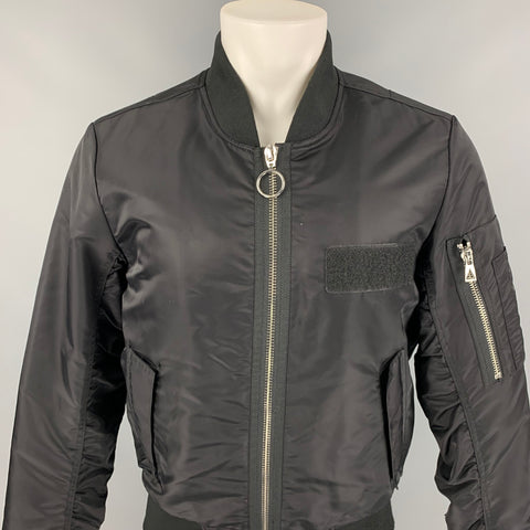 ELEVEN PARIS Cazadora Bomber de Poliamida Negra Talla S