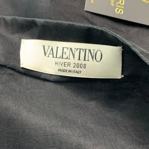 VALENTINO Hiver 2008 Size 8 Black Silk See Through Blouse