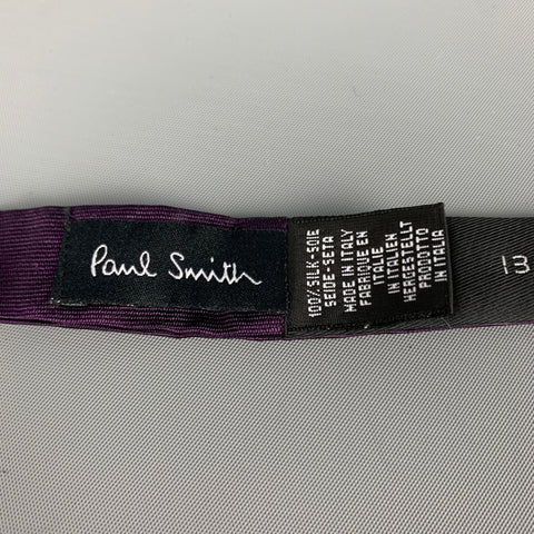 PAUL SMITH Purple White Stars Silk Bow Tie