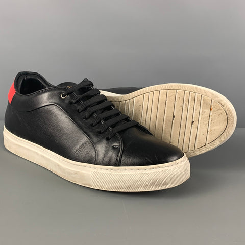 PAUL SMITH Taille 10 Baskets en cuir rouge noir