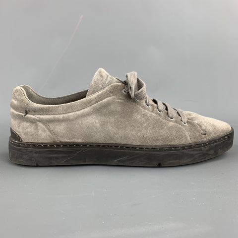RAG & BONE Size 9 Grey Distressed Lace Up Sneakers