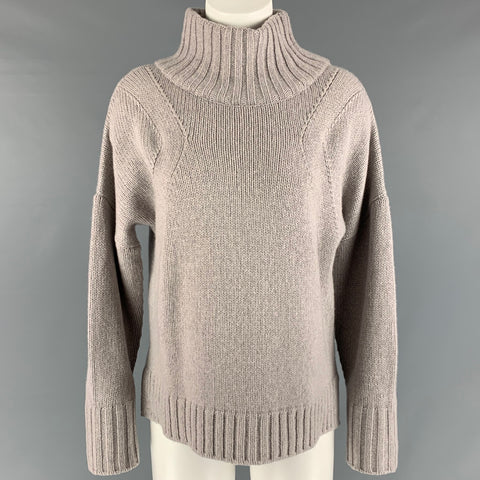MARGARET OLEARY Taille XS Pull texturé en cachemire gris clair
