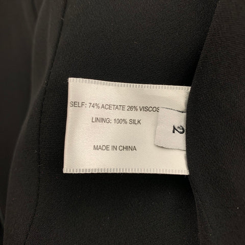 PROENZA SCHOULER Vestido evasé de viscosa y acetato negro talla 2