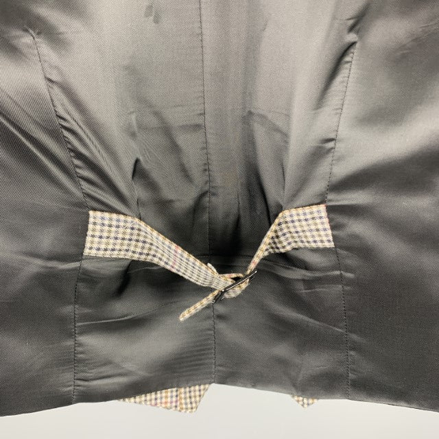 FIFTH AVENUE SHOE REPAIR Size S Grey Plaid Wool Buttoned Vest