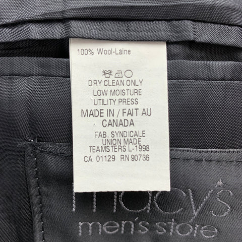 LAUREN by RALPH LAUREN 42 Regular Navy Pinstripe Wool Notch Lapel 3 Piece Suit