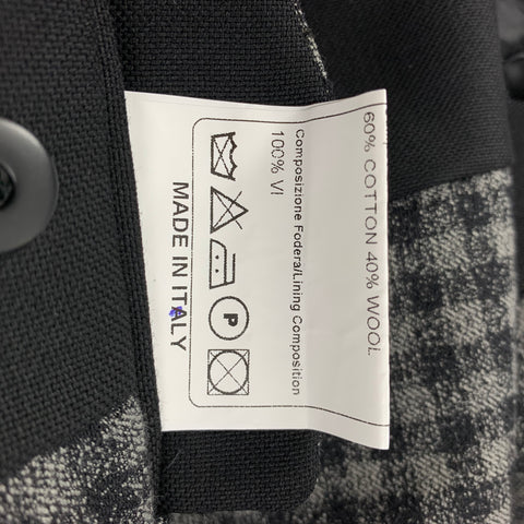 L'ECLAIREUR Size 38 Gray Black Checkered Cotton Wool Sport Coat