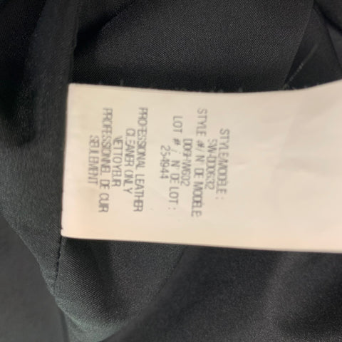 HELMUT LANG Taille 6 Robe à manches longues en peau d'agneau en polyester noir