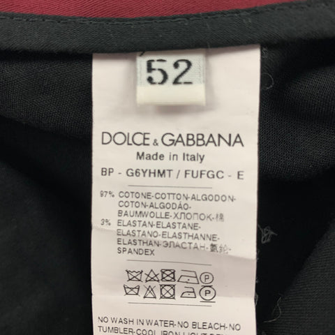 DOLCE & GABBANA Size 36 Burgundy Cotton Chino Shorts