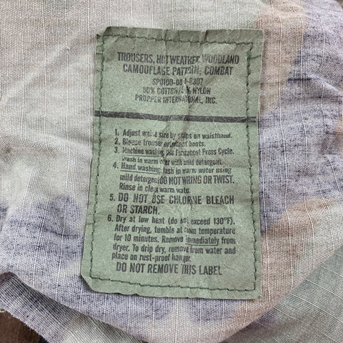 GALLERY DEPT. Size 26 Green Brown Cotton Nylon Paint Splattered Camo Flared Cargo Pants