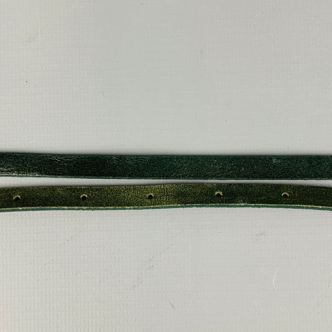 VINTAGE Size XL Thin Green Leather Belt