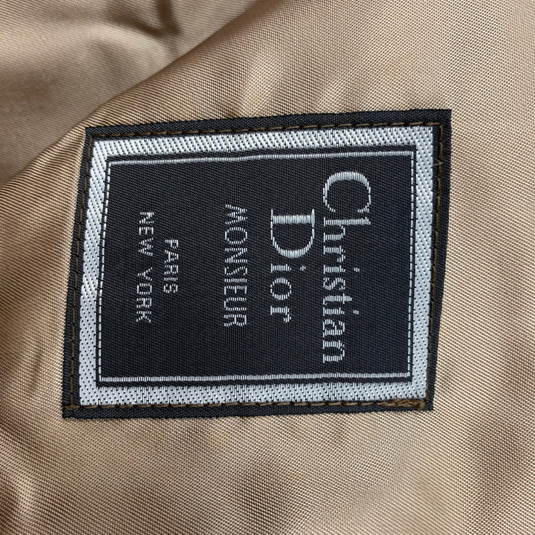 CHRISTIAN DIOR Size 44 Khaki Wool Polyester Trenchcoat