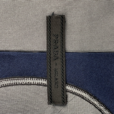 PRADA Grey Navy Paisley Silk Tie