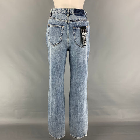KSUBI Talla 26 Vaqueros desgastados Vibez de pierna ancha desgastados de algodón azul