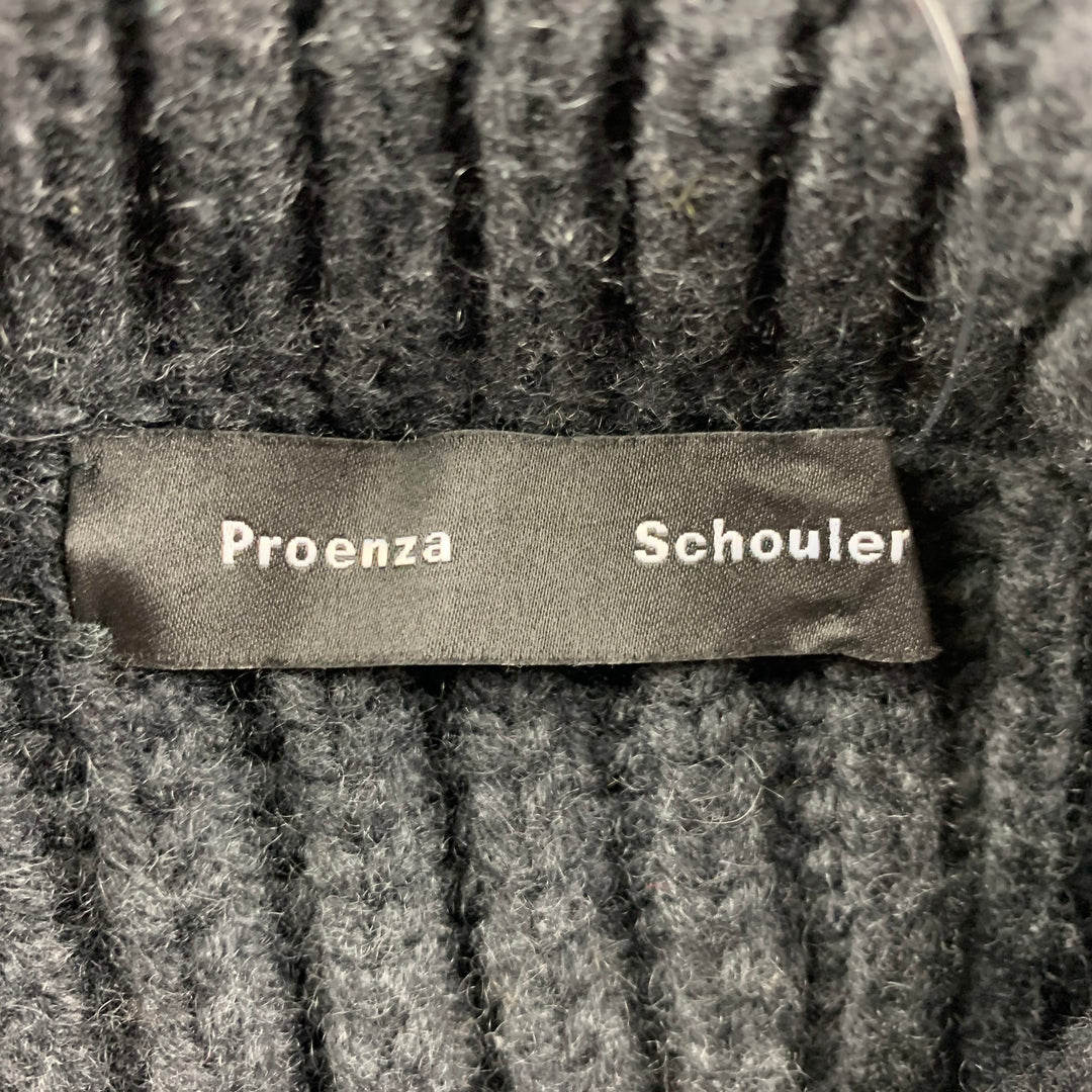 PROENZA SCHOULER Size One Size Charcoal Cashmere Chunky Knit Oversized Sweater