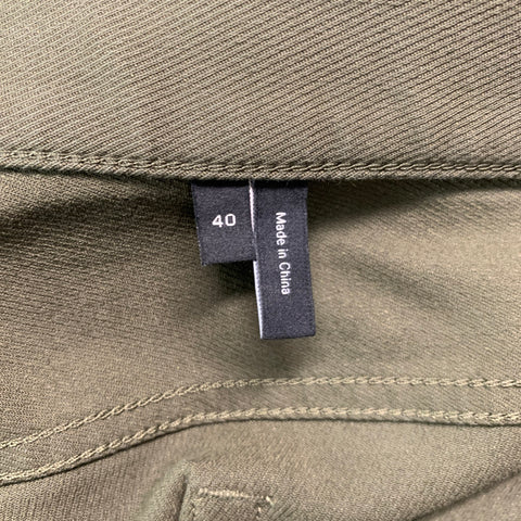 THEORY Size 40 Green Twill Cotton Blend Casual Pants