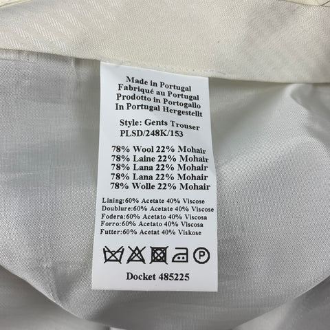 PAUL SMITH Size 34 Blue Wool Mohair Flat Front Dress Pants