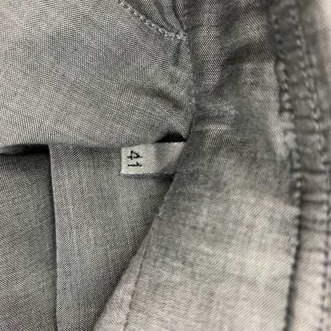 DIOR HOMME Size M Gray Cotton Polyurethane Epaulettes Short Sleeve Shirt