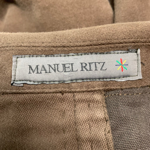 MANUEL RITZ Taille 38 Veste simple boutonnage en coton élasthanne marron