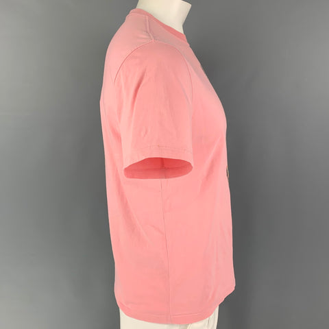 PS by PAUL SMITH Camiseta con cuello redondo y estampado gráfico en algodón rosa y negro talla L