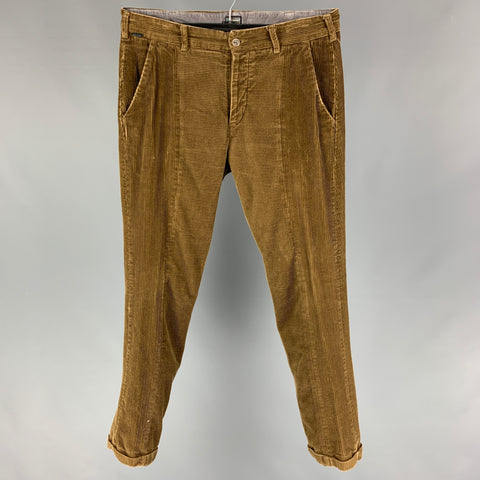 PAUL SMITH Size 32 Brown Corduroy Button Fly Casual Pants