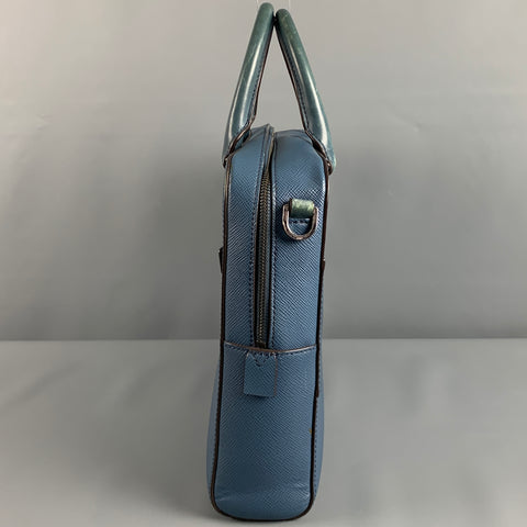 MICHAEL KORS Blue Leather Briefcase
