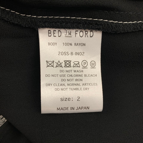 BED J.W. FORD Size M Black White Embroidery Rayon Jacket