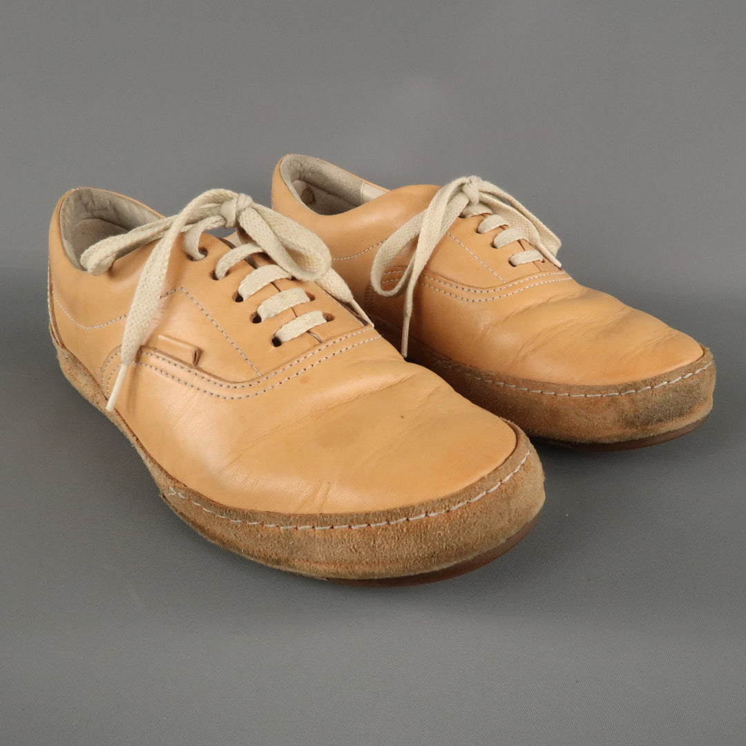 HENDER SCHEME Size 9.5 Tan Leather Lace Up Sneakers