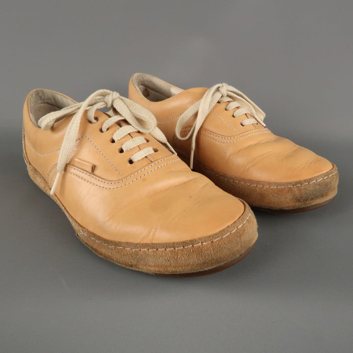HENDER SCHEME Size 9.5 Tan Leather Lace Up Sneakers