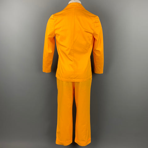 ROWING BLAZERS Size S Yellow Cotton Notch Lapel Casual Suit